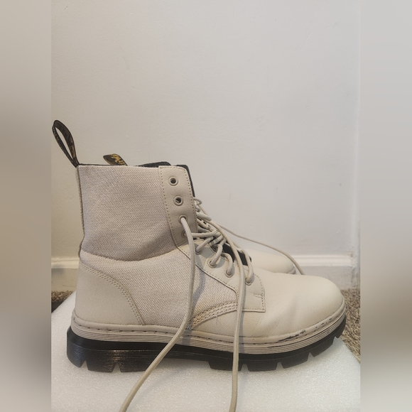 Mens Bone/White Canvas Dr. Marten - Picture 5 of 12